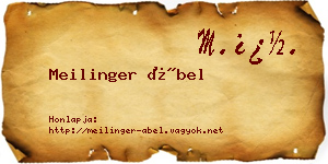 Meilinger Ábel névjegykártya